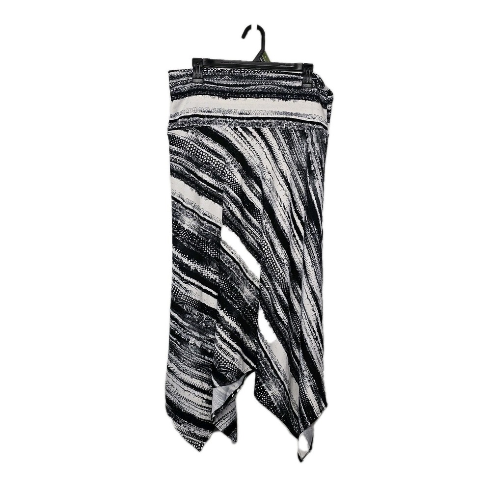 Sunny Leigh Womens Medium  Geometric Pattern Maxi Skirt‎ A Symmetrical Blk White
